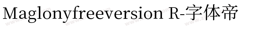 Maglonyfreeversion R字体转换